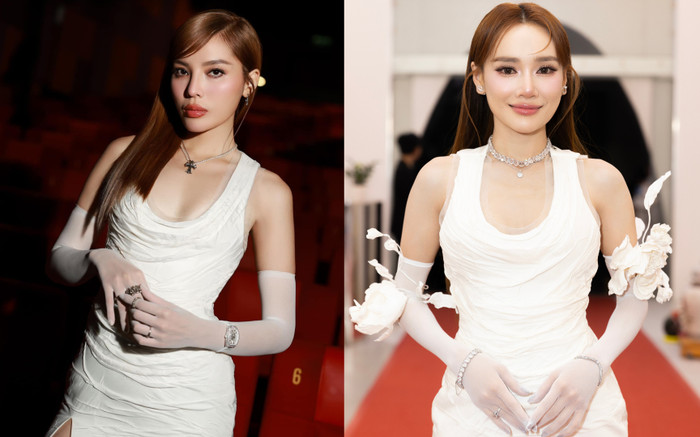 Hoa hậu Kỳ Duyên 'so kè' Nhã Phương trong cùng mẫu váy xẻ sâu Ảnh 2