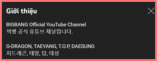 Ở phần giới thiệu kênh YouTube của BIGBANG bất ngờ xuất hiện tên của T.O.P, làm dấy lên nghi vấn về sự tái hợp của 4 thành viên. 