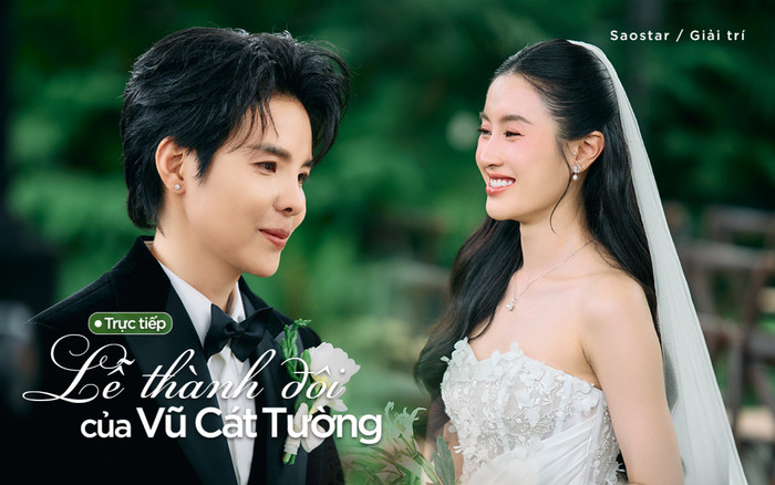 Vũ Cát Tường bật khóc khi đọc lời thề nguyện trên sân khấu lễ thành đôi Ảnh 2