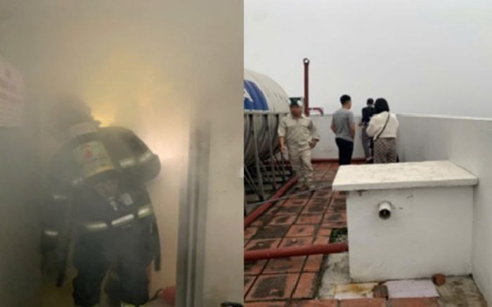 Đưa 30 người thoát nạn trong vụ cháy toà nhà ở quận Cầu Giấy Ảnh 2