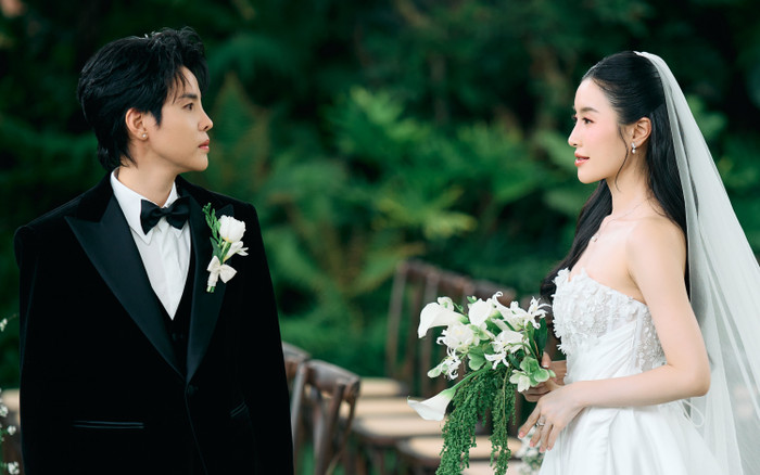 Bạn đời của Vũ Cát Tường diện váy cưới đặc biệt Ảnh 2