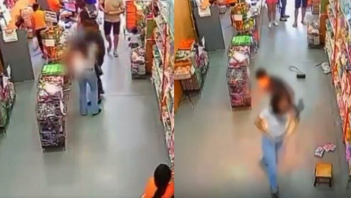 Cô gái đang thanh toán cùng chồng thì bỗng tháo chạy, rùng mình cảnh tượng camera ghi lại Ảnh 2