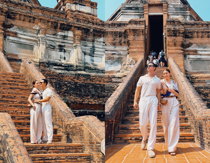 Hồ Ngọc Hà và Kim Lý cùng đi du lịch tâm linh trong ngày lễ Tình nhân. Nữ ca sĩ chia sẻ: 'Ý nghĩa và bình an... Tình yêu đến cuối cùng cũng chỉ mong có thế'. (Ảnh FBNV)