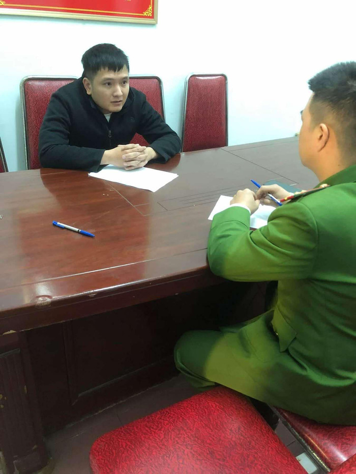 Đặng Thái Hoàng - người đánh em Sang tại Cơ quan Công an. Ảnh: VietNamNet