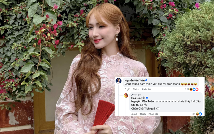 Văn Toàn không ngần ngại gọi Hòa Minzy là 'vợ' ở trên mạng xã hội. Ảnh: FBNV