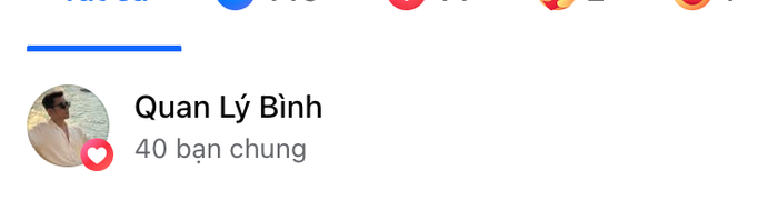 Chồng trẻ Phương Trinh Jolie - diễn viên Lý Bình phản ứng gây chú ý dưới bài viết của vợ. (Ảnh chụp màn hình)