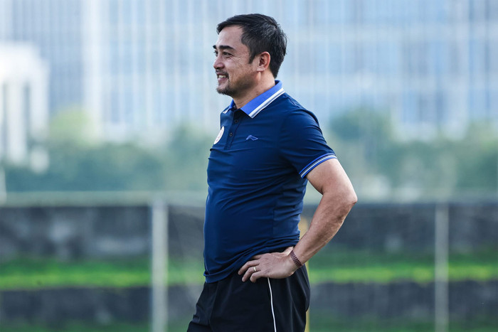 HLV Nguyễn Đức Thắng đang giúp CLB Viettel trở thành ứng viên hàng đầu cho chức vô địch V.League. Ảnh: CLB Viettel