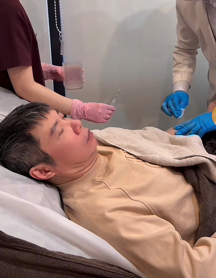 NSND Công Lý sang Nhật Bản chữa bệnh. Ảnh: Chụp màn hình