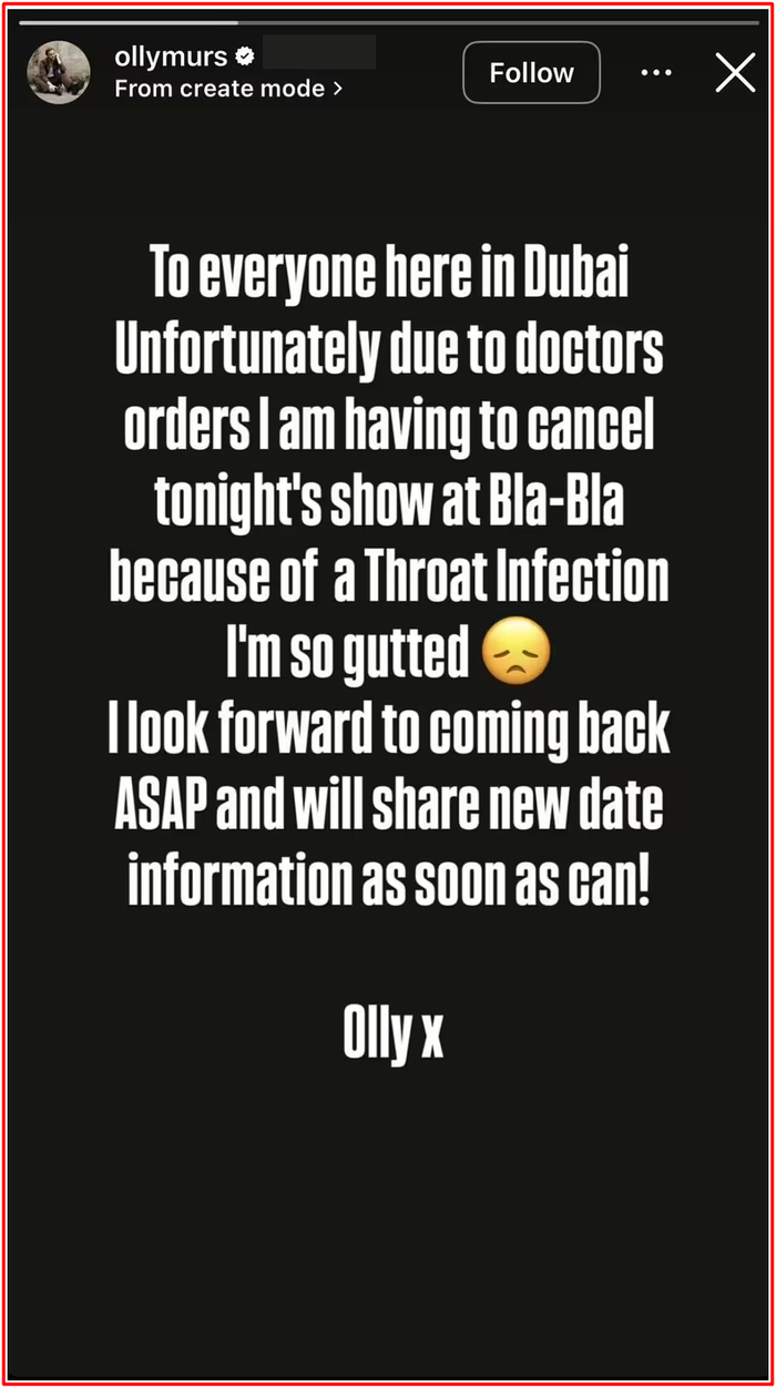 Nam ca sĩ hủy show sát giờ G vì bị nhiễm trùng cổ họng, đăng đàn xin lỗi khán giả Ảnh 2