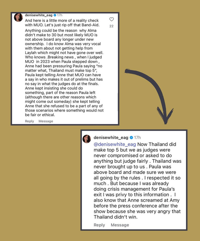 Phát ngôn của cựu giám khảo Hoa hậu Hoàn vũ 2023 gây chú ý. (Ảnh: Missuupdates)