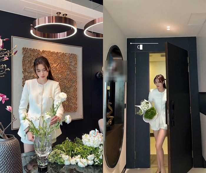 Đỗ Thị Hà khoe cơ ngơi sang trọng, đắt đỏ tại Hà Nội. (Ảnh từ TikTok nhân vật)