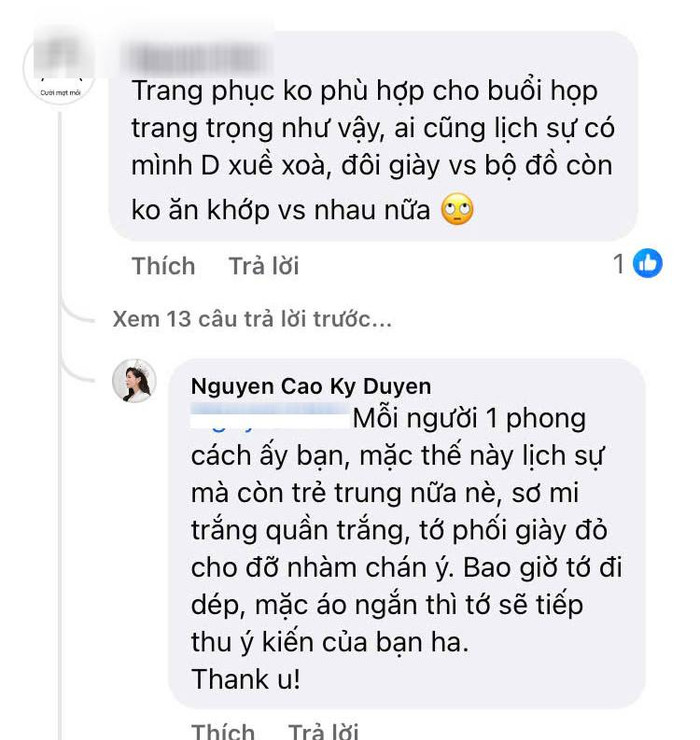 Kỳ Duyên lên tiếng khi bị chê bai trang phục. (Ảnh chụp màn hình)