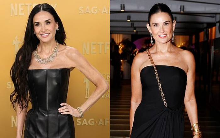 Demi Moore bị chỉ trích vì thân hình chạy xệ, thiếu săn chắc trên thảm đỏ SAG 2025. 