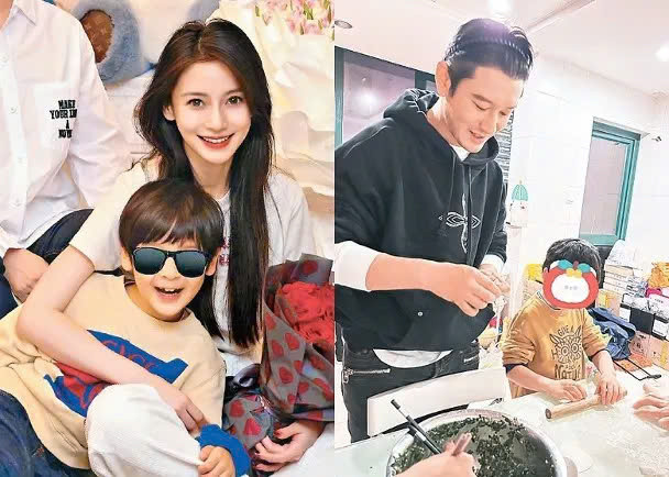 Quyền thừa kế của Tiểu Hải Miên - con chung của Angelababy và Huỳnh Hiểu Minh có bị đe dọa? Ảnh: Weibo