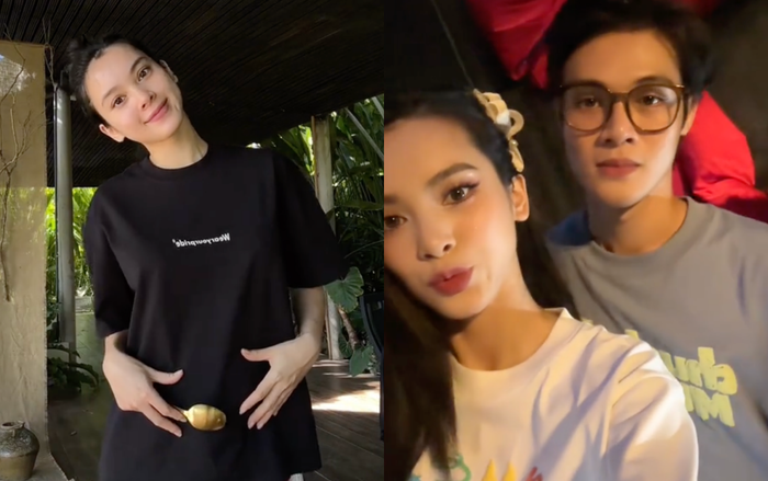 Quỳnh Lương tận hưởng cuộc sống bình yên, được bạn trai thiếu gia cưng chiều khi mang thai. (Ảnh: FBNV)