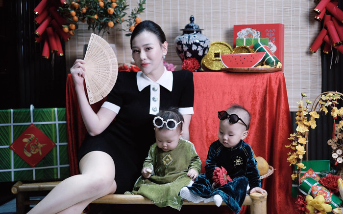 Vẻ đáng yêu của cặp song sinh nhà Phương Oanh Ảnh 2