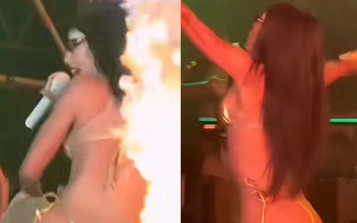 Nữ ca sĩ mặc đồ bơi lên sân khấu biểu diễn, dân mạng: 'Có lạ gì đâu' Ảnh 2