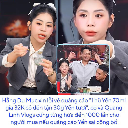 Livestream của Hằng Du Mục về sản phẩm yến sào đang thu hút sự chú ý của cộng đồng mạng.