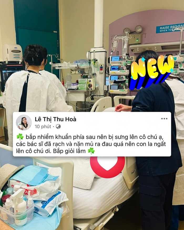 Mẹ bé Bắp thông tin Bắp bị nhiễm khuẩn phía sau.