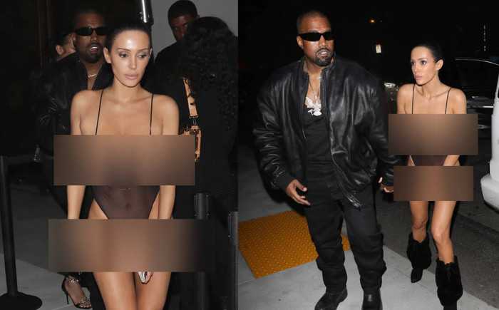 Vợ Kanye West lại ăn mặc phản cảm ở tiệc hậu Grammy 2025. (Ảnh: Page Six)