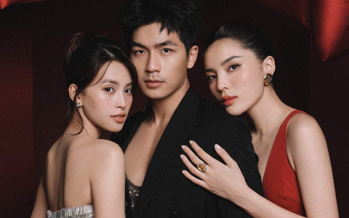 Tiểu Vy, Quốc Anh, Kỳ Duyên (từ trái sang) được Trấn Thành chọn đóng chính trong phim mới.