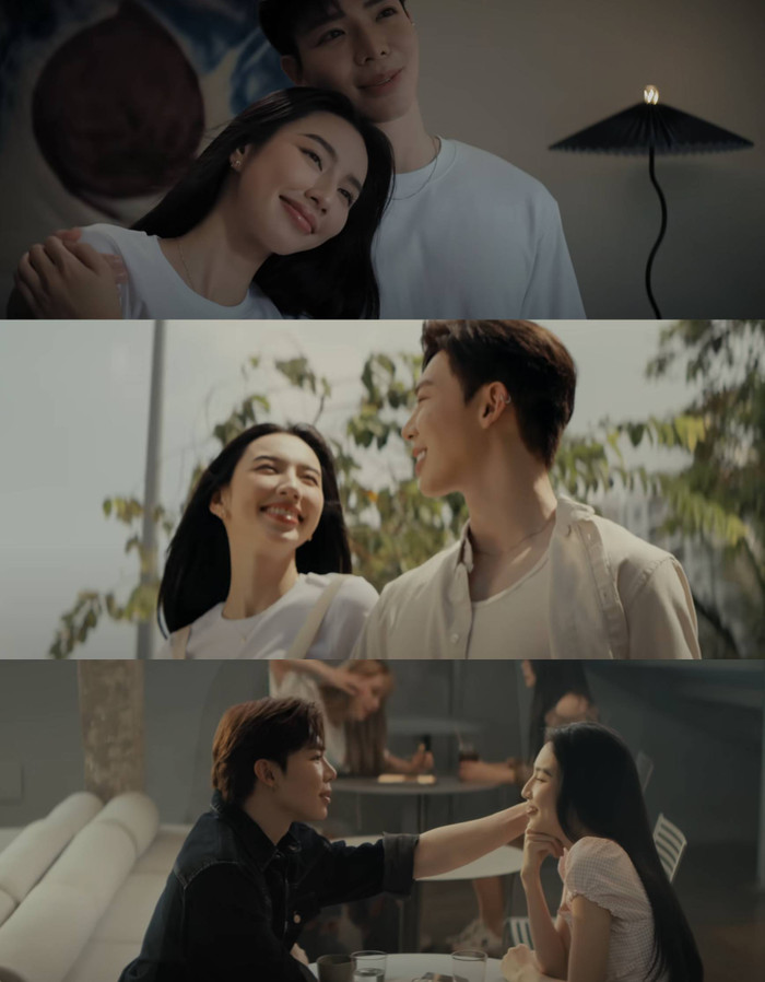 Hoa hậu Thùy Tiên từng đóng cặp với Erik. Có khả năng nam ca sĩ này tiếp tục là 'bạn trai' của nàng hậu trong MV mới của Đức Phúc. (Ảnh chụp màn hình)