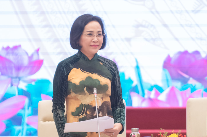 Phó Chủ tịch Quốc hội Nguyễn Thị Thanh điều hành nội dung tham luận