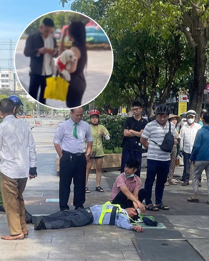 Nam bảo vệ bị Huy đánh bất tỉnh tại chỗ.