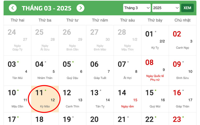 Lịch âm hôm nay 11/3/2025: Tốt cho khai trương, chuyển nhà Ảnh 2