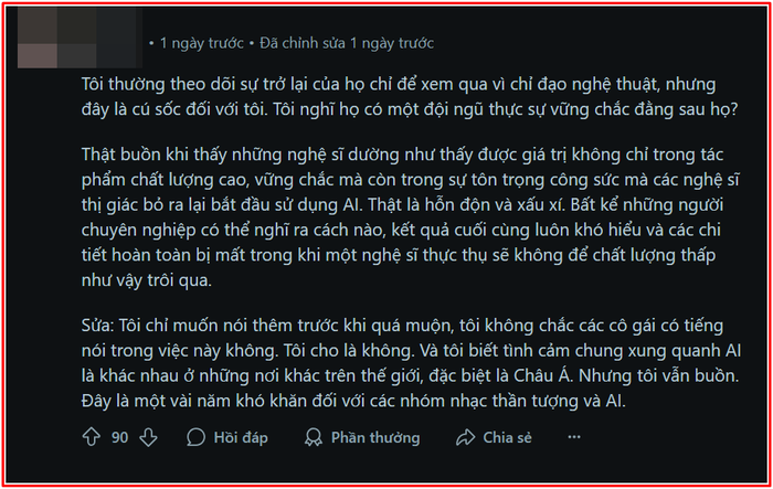 Nhóm nhạc bị phát hiện sử dụng AI để thực hiện MV, dân mạng kịch liệt phản đối Ảnh 2