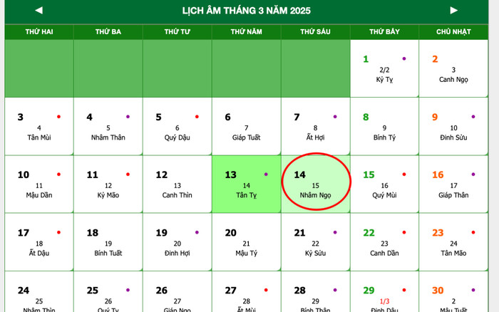 Lịch âm hôm nay 14/3/2025: Không nên cưới hỏi, xuất hành xa Ảnh 2