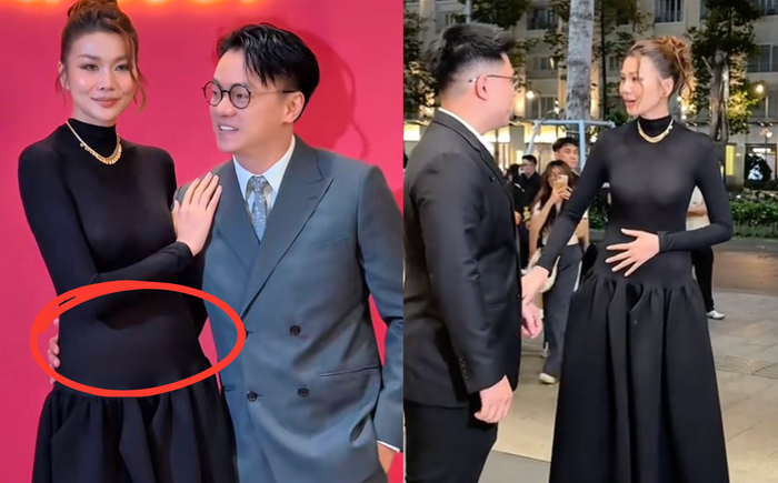 Thanh Hằng lộ bụng lùm lùm, nghi vấn đang mang thai con đầu lòng sau hơn 1 năm kết hôn. (Ảnh chụp màn hình)