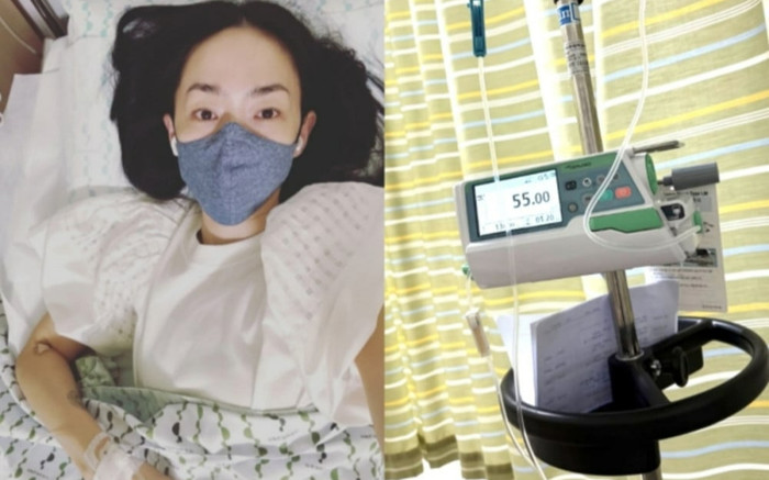 Xót xa hình ảnh nữ ca sĩ nhập viện, chiến đấu với chứng liệt thần kinh Ảnh 2