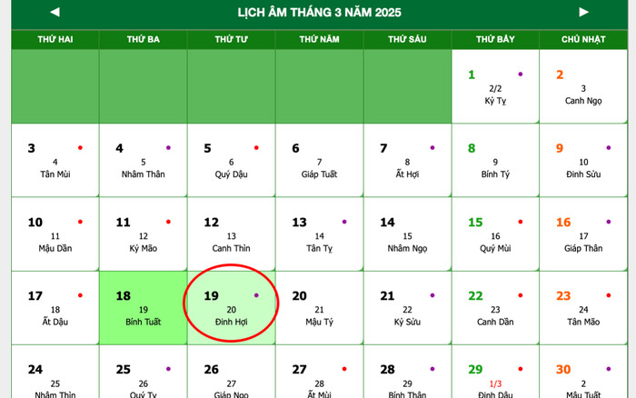 Lịch âm hôm nay 19/3/2025: Tránh cưới hỏi, sửa nhà gặp trở ngại Ảnh 2