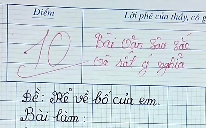 Học sinh lớp 3 viết bài văn về bố, mẹ đọc đến câu cuối cùng mới thở phào nhẹ nhõm Ảnh 2