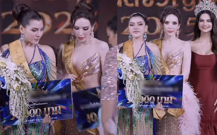 Thí sinh Hoa hậu 'sượng trân' khi bị giật giải thưởng ngay trên sân khấu Ảnh 2