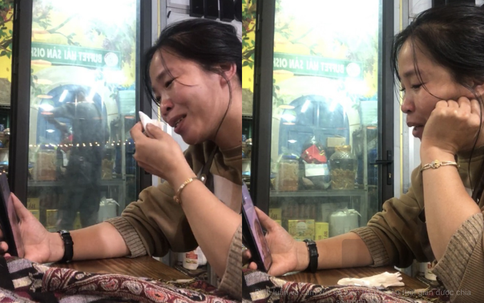 Chị Nam bật khóc nức nở khi gọi video với chị Nga, cả hai xúc động kể lại những câu chuyện đã qua. Chị Nam vốn có ý định đưa con gái đến thăm ân nhân đã cho vay vàng năm xưa, nhưng vì sức khoẻ của con nên chị chưa thể thực hiện ý định này. Ảnh: Sưu tầm