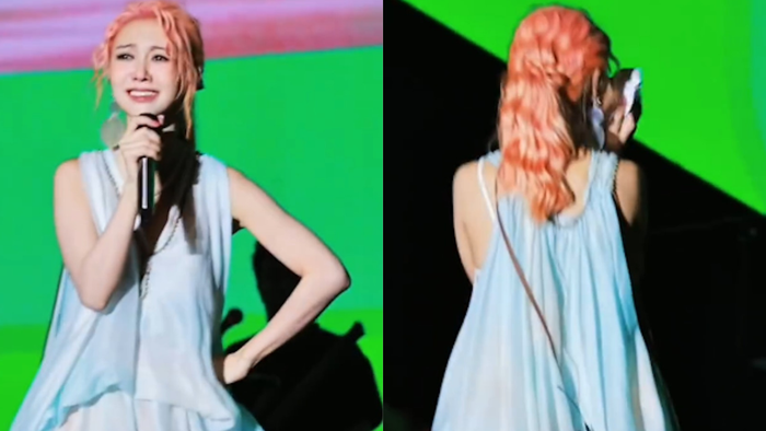 Hay tin đồng nghiệp vừa qua đời, nữ ca sĩ bật khóc nức nở trên sân khấu Ảnh 1