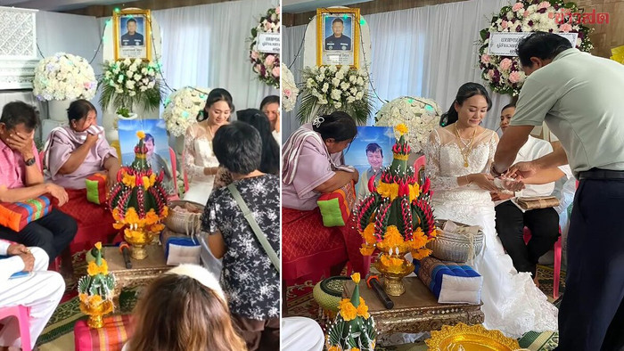 Cô dâu khóc nghẹn khi tổ chức đám tang cho chú rể trong chính ngày cưới Ảnh 1