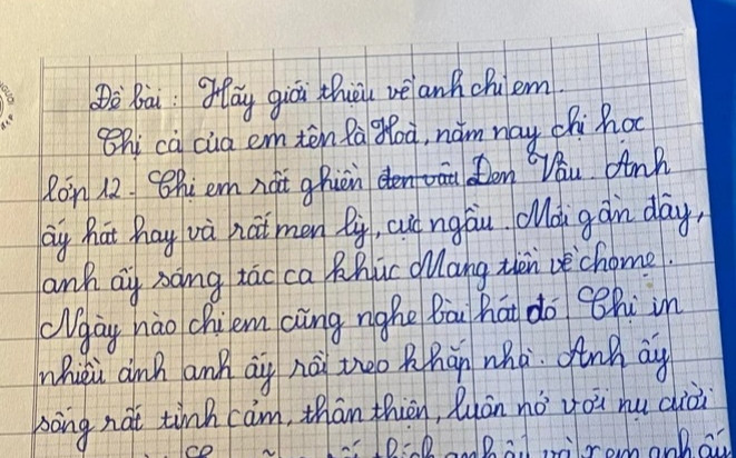 Bài văn viết về chị gái nhưng Đen Vâu lại là người được gọi tên nhiều nhất Ảnh 2