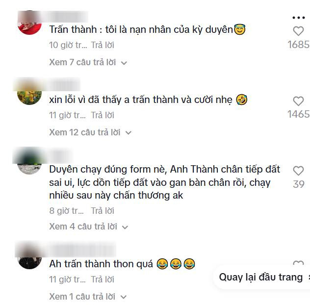 Dân mạng bàn tán về thân hình của Trấn Thành, trêu đùng rằng nam MC 'bị hại'. (Ảnh chụp màn hình)