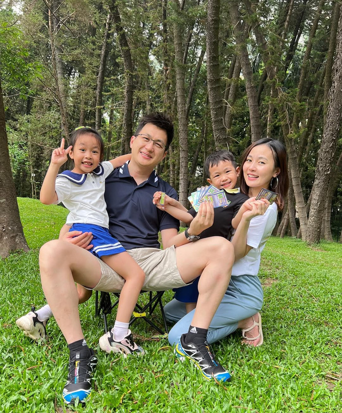 Tổ ấm hạnh phúc của nữ diễn viên và chồng doanh nhân bên cạnh hai con trước khi 'đường ai nấy đi'. (Ảnh: IGNV)