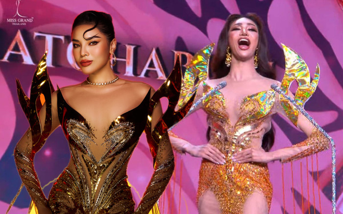 Thí sinh Miss Grand Thailand đạo nhái váy của Hoa hậu Kỳ Duyên Ảnh 2