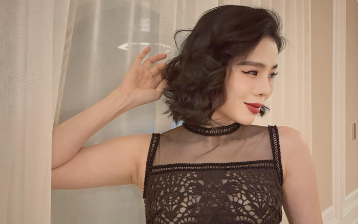 Lệ Quyên mặc váy xuyên thấu, e ấp khoe vóc dáng căng tràn Ảnh 2