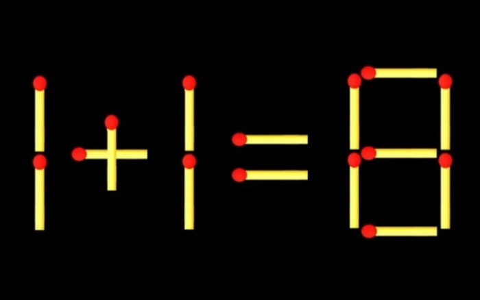 Bài toán thử tài IQ: Biến '1+1=8' thành phép tính đúng Ảnh 2