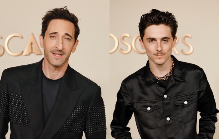Adrien Brody (trái) và Timothee Chalamet.