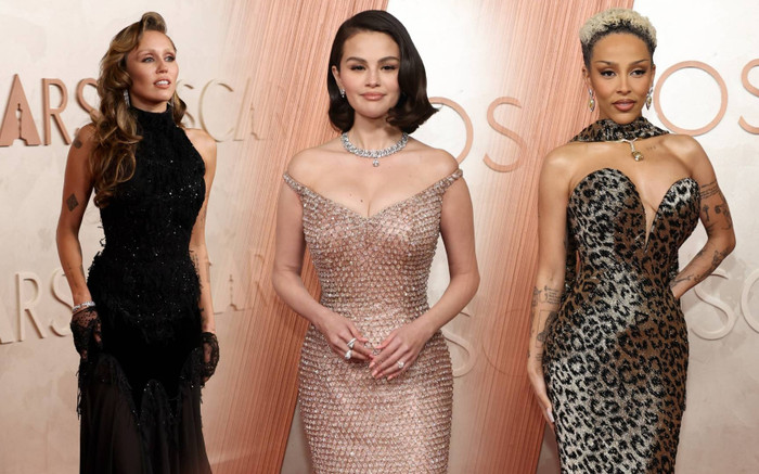 Thảm đỏ Oscar 2025: Selena Gomez - Doja Cat thi nhau diện váy xẻ sâu, để lộ 'gò bồng đảo' nóng bỏng Ảnh 2