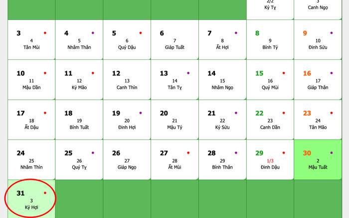 Lịch âm hôm nay 31/03/2025: Ngày đẹp để chữa bệnh, hóa giải tranh chấp Ảnh 2