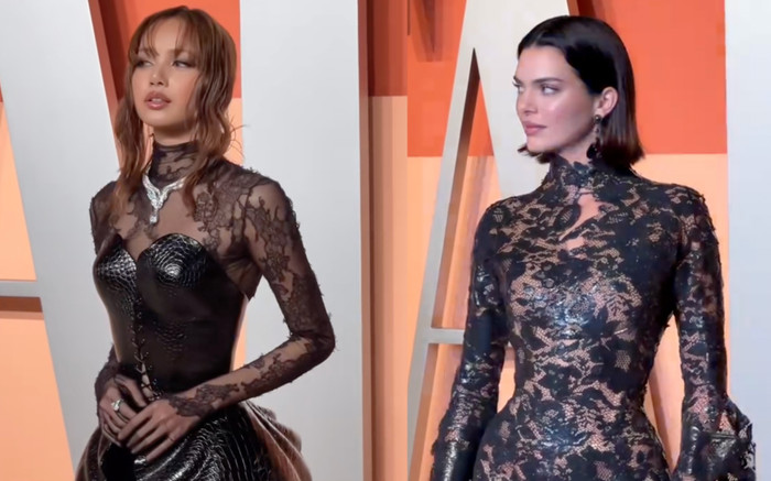 Nữ người mẫu nóng bỏng 'liếc xéo' Lisa trên thảm đỏ Ảnh 2