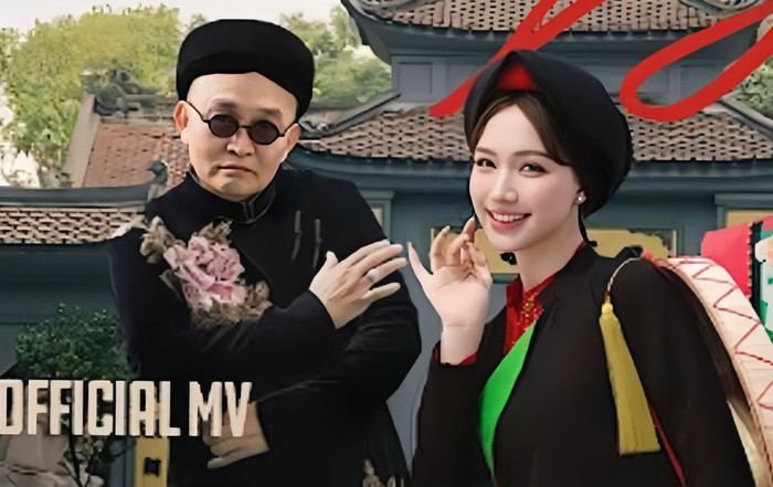 Nghệ sĩ Xuân Hinh xuất hiện ấn tượng trong MV Bắc Bling. Ảnh: Chụp màn hình